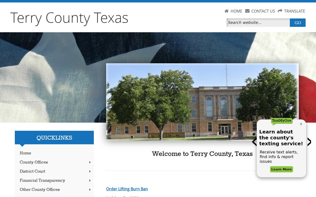 Terry County criminal history courthouse source